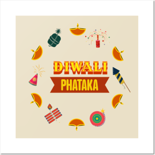 Diwali Phataka Posters and Art